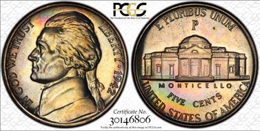 1942-P 5C Silver PR67