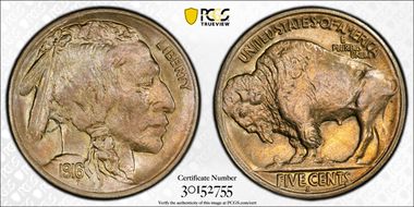 1916-S 5C MS66