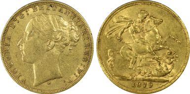 1879-S Sov S-3858A St. George AU50