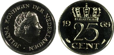 1968 25C PR66