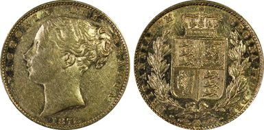 1878-S Sov S-3855 Shield AU55