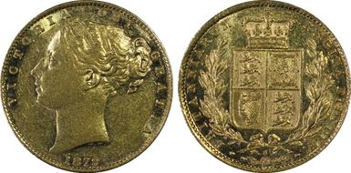 1879-S Sov S-3855 Shield AU55