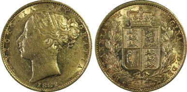 1881-S Sov S-3855B Shield AU53