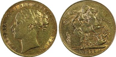 1871 Sov S-3856A St. George Sm BP XF45