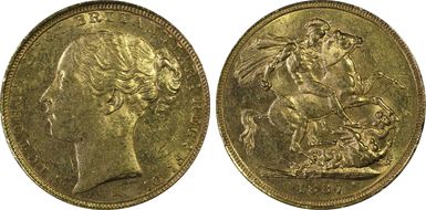 1887-M Sov S-3857C   Y. Head / St. George MS62