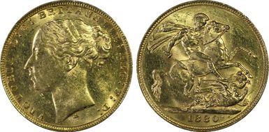 1880-M Sov S-3857 Long Tail MS62