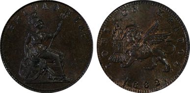 1862. Lepton KM-34 MS64BN