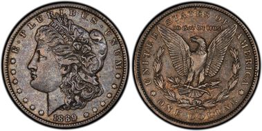 1889-O $1 VAM 20A Weak E Rev XF40
