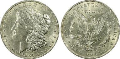 1886-O $1 AU58