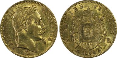 1868-BB 20 Fr Gad-1062 F-532 AU55