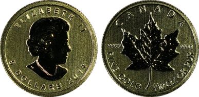 2014 $5 Maple Leaf/Au MS69