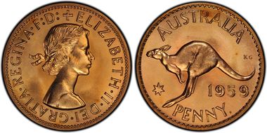 1959 Y. (p) 1D PR66+ RD