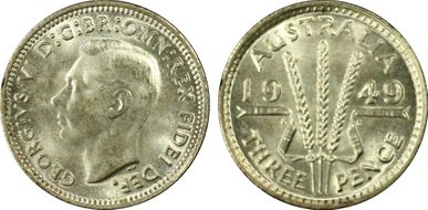 1949(m) 3D KM-44  Ag MS64