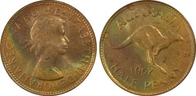 1962 Y. (p) 1/2D MS64RB