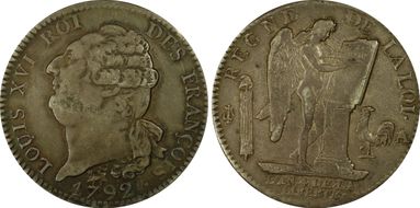 1792-A Ecu Gad-55 Dot, 2nd Sem. XF40