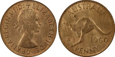 1960 Y. (p) 1D MS63RB