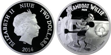 2014 $2 Steamboat Willie PR69DCAM