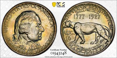 1927 50C Vermont MS67+