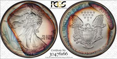 1998 $1 Silver Eagle MS68