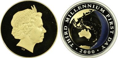 2000 $20 Millennium Au-Ag PR69DCAM