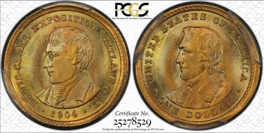 1904 G$1 Lewis and Clark MS67+