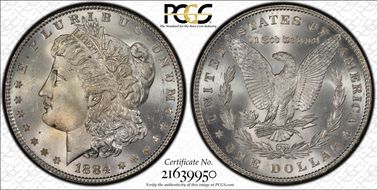 1884 $1 MS66