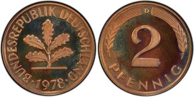 1978-D 2 Pfg PR67DCAM