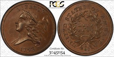 1793 1/2C C-2 MS65BN