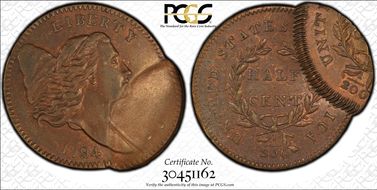 1794 1/2C C-2a Sm Edge Letters MS63BN