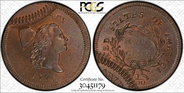 1795 1/2C C-5b MS66RB