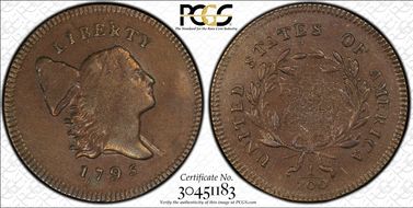 1795 1/2C C-4 AU55BN