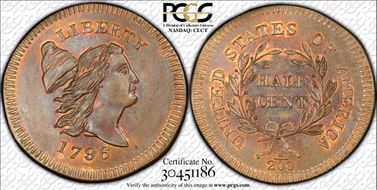 (1796) 1/2C Edwards Copy MS67RB