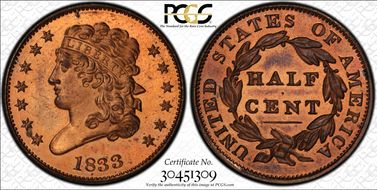 1833 1/2C PR65RD