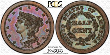 1841 1/2C Original PR65BN