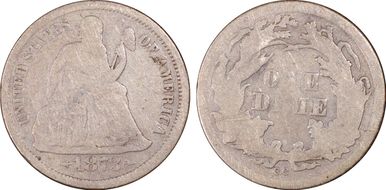 1873-CC 10C Arrows VG8