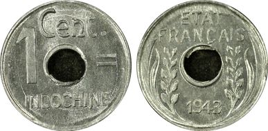 1943 1C Lec-111 Rainurée MS66