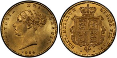 1856 1/2 Sov S-3859 MS65