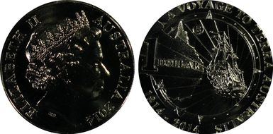 2014-B $1 Terra Australis Counterstamp MS66