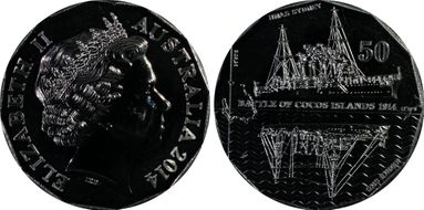 2014 50C Cocos Islands MS64