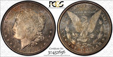 1878 8TF $1 VAM 23, Crazy Lips MS62PL