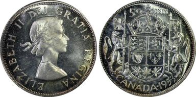 1953 50C SD No Strap MS65