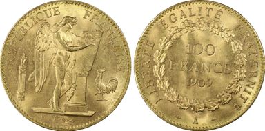 1909-A 100 Fr Gad-1137a F-553 MS64+