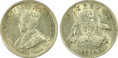 1914 6D KM-25  Ag AU55