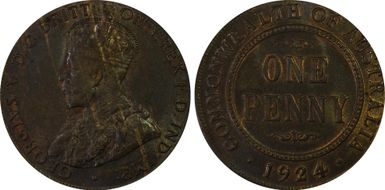 1924  1D English obverse MS64BN