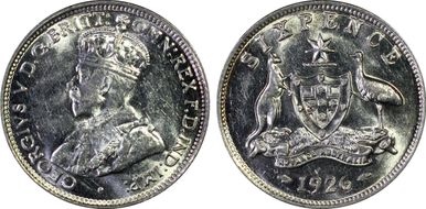 1926(m,sy) 6D 2 w/o Serif MS61