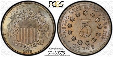 1868 5C RPD FS-303 MS65