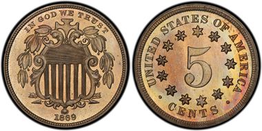 1869 5C PR66CAM
