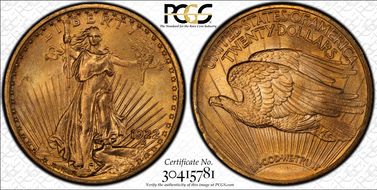 1922 $20 MS66