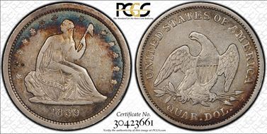 1839 25C No Drapery VF30