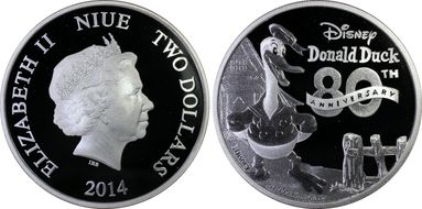 2014 $2 Donald Duck 80th Anniversary PR69DCAM